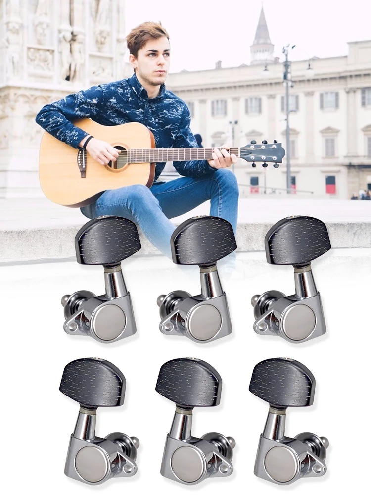 6 قطعة/المجموعة وتر غيتار ضبط أوتاد آلة الغيتار الكهربائي رؤساء المستقبلون فضي اللون 3L 3R استبدال الغيتار الملحقات