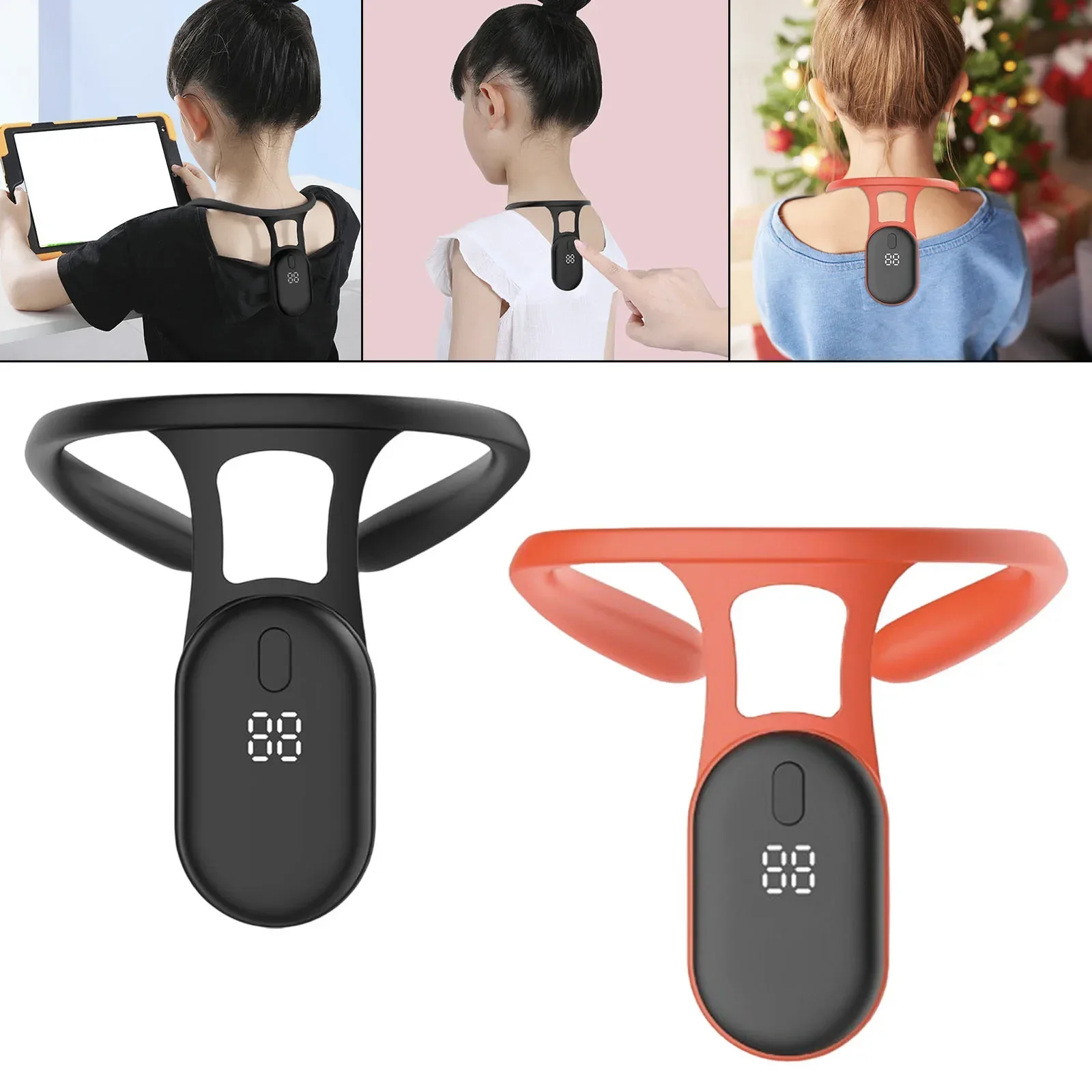 Ergonomic Wearable Smart Neck Back Hump Corrector Realtime Posture Training Micro Vibration Reminder For Adults And Kids gallery 2