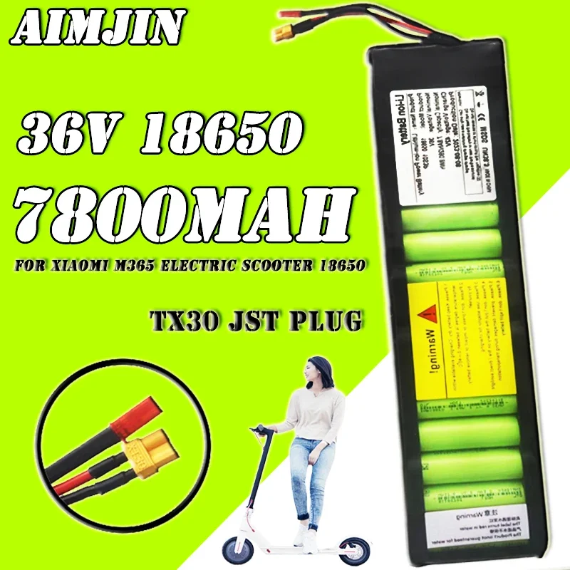 

NEW 36V 7800mah Battery 18650 Lithium Cell Pack for 7.8ah Xiaomi Segway M365 Electric Scooter Built in BMS