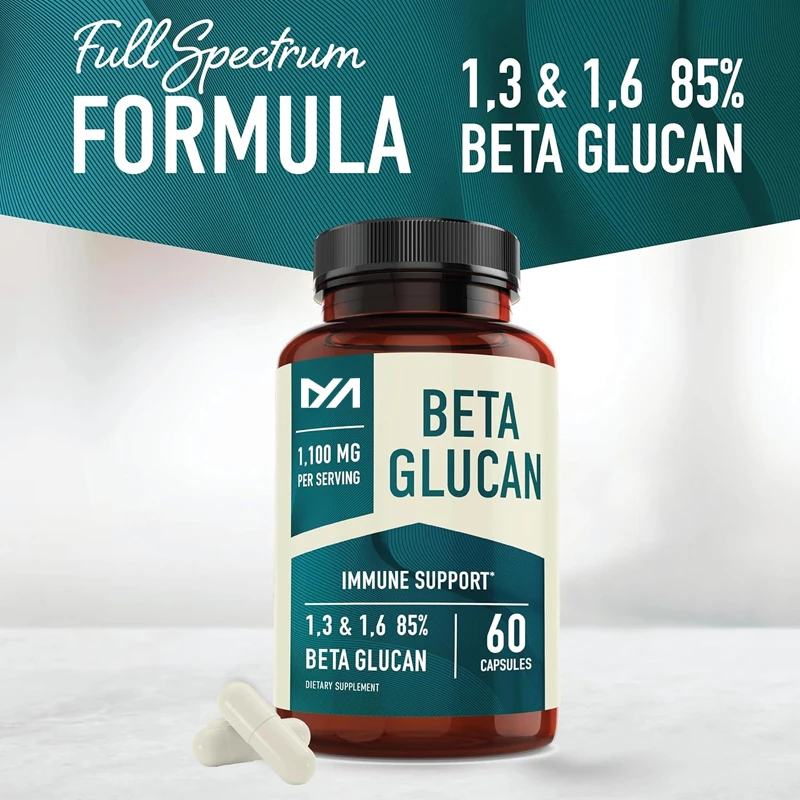 β - glucan supplements for immune, skin, and intestinal support | 1,3D and 1,6 β - glucan enhancing formulas | 85% concentrated