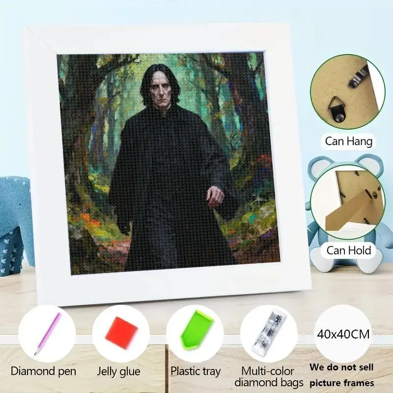 

1 шт. 5D полный дрель комплект алмазной живописи Северус Снейп Гарри Поттер HP Волшебник Волшебный персонаж Искусство Таинственный лес Дизайн Горный хрусталь