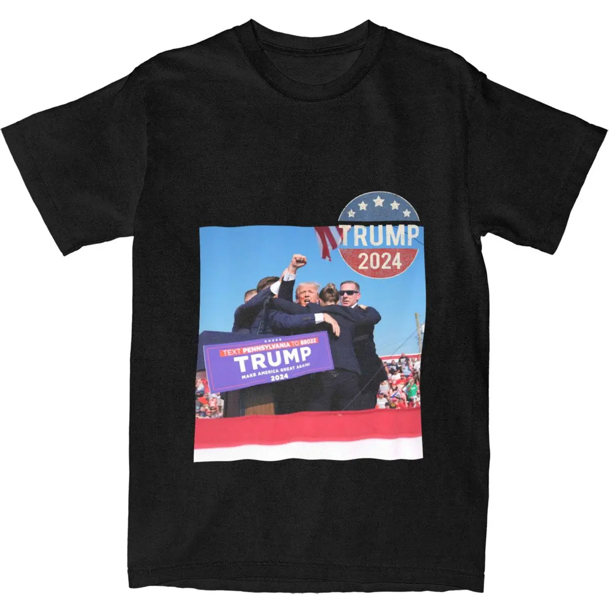 Trump 2024 T Shirt Couple Re Elect President Street Style 100 Cotton T Shirts Summer Crew Neck Tee Shirt Printed Oversize