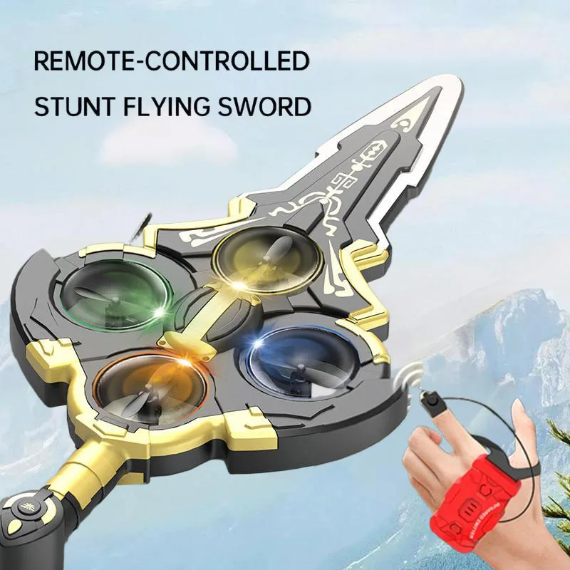 

Flying Sword RC Glider Quadcopter Watch Remote Control Toy Drone Model 2.4Ghz 360° Stunt EPP Aircraft with Light