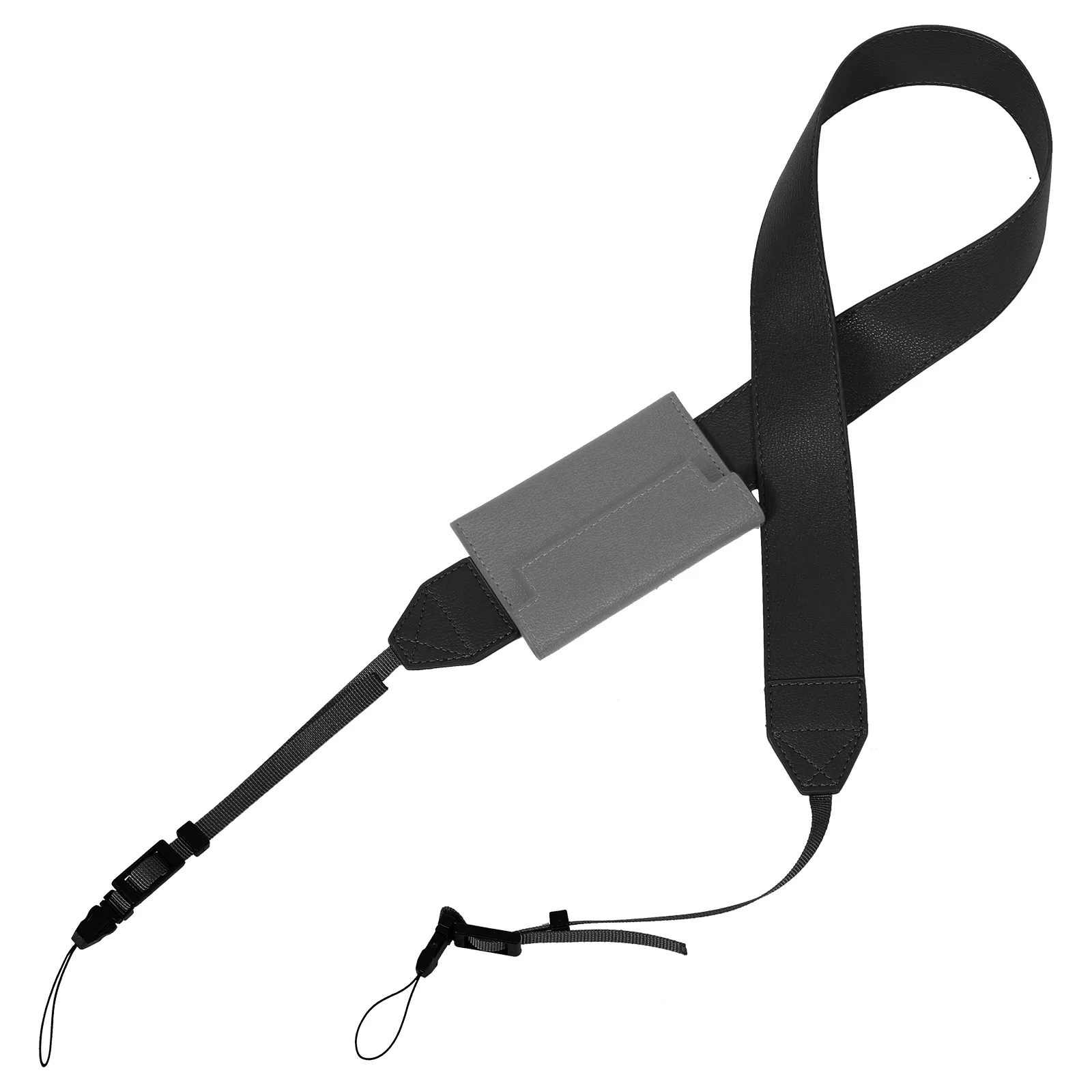 

Adjustable Wide Safety Camera Shoulder Strap Universal Pu Comfort Pressure Relief With Card Bag For Photography