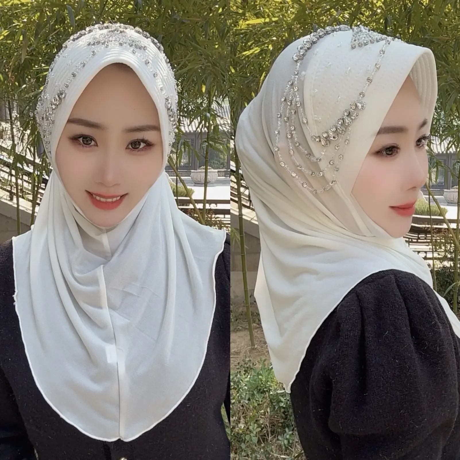 

Hijab Muslim Women Shawl Headscarf Luxury Tassels Scarf Malaysia Prayer Kufi Islam Chiffon Turban