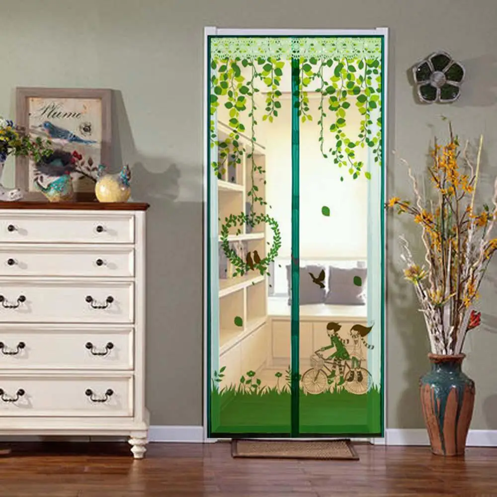 Summer Magnetic Mesh Net Anti Mosquito Insect Fly Bug Curtain Automatic Closing Door Screen Kitchen Curtain Drop Shipping F2