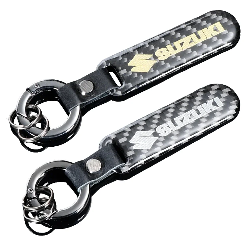 

Carbon Fiber Car Keychain Key Ring Pendant for SUZUKI Logo ALTO BALENO Celerio GRAND VITARA IGNIS JIMNY SWIFT SX4 Accessories