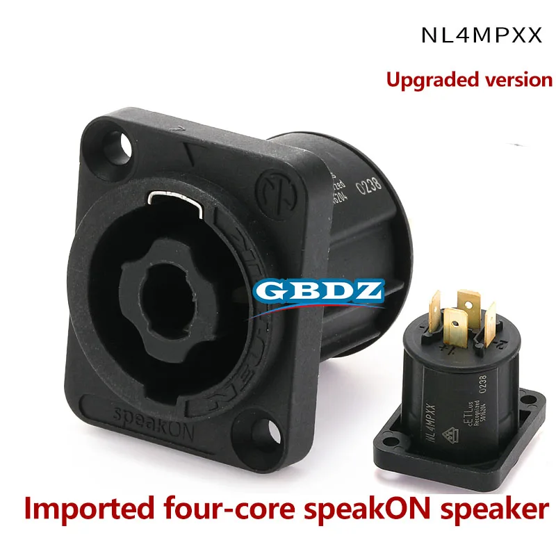 

NEURIK Small Square Seat NL4MPXX 4/8 Core D-type Audio Socket Speaker Home Theater Screen Amplifier Plug Imported Speaker Cable