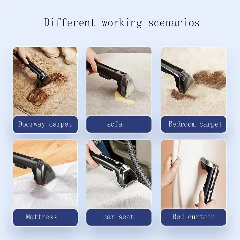 220V Electric Steam Cleaner Carpet Sofa Curtain Car Spray Suction Integrated Clean Machine