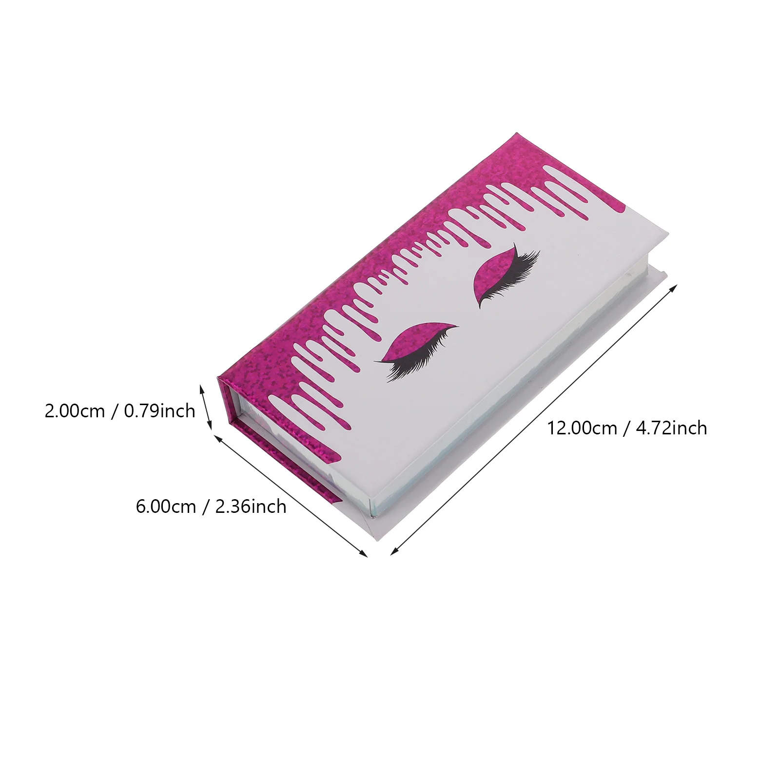 2Pcs False Eyelash Box Premium Paper Elegant Pattern Large Capacity Portable Eyelash Storage Organizer Case Protecting False