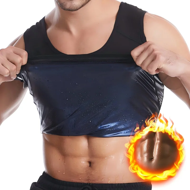 Sauna Sweat Suit Weight Loss Shapewear Top Weighted Shirt Sauna Vest Workout Exercise Gym Short Sleeves Men Women