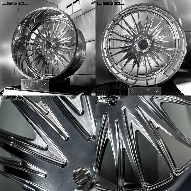 

i Polishing Forged Super Single Wheels 450 8x6.5 10x225.75 20 22 24 26 Inch Concave Rims for Truck Wheels Chevy GMC