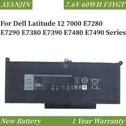 F3YGT 2X39G 60WH Laptop Battery For Dell Latitude 12 13 14 7280 7290 7380 7390 7480 7490 E7280 E7290 E7380 E7390 DJ1J0