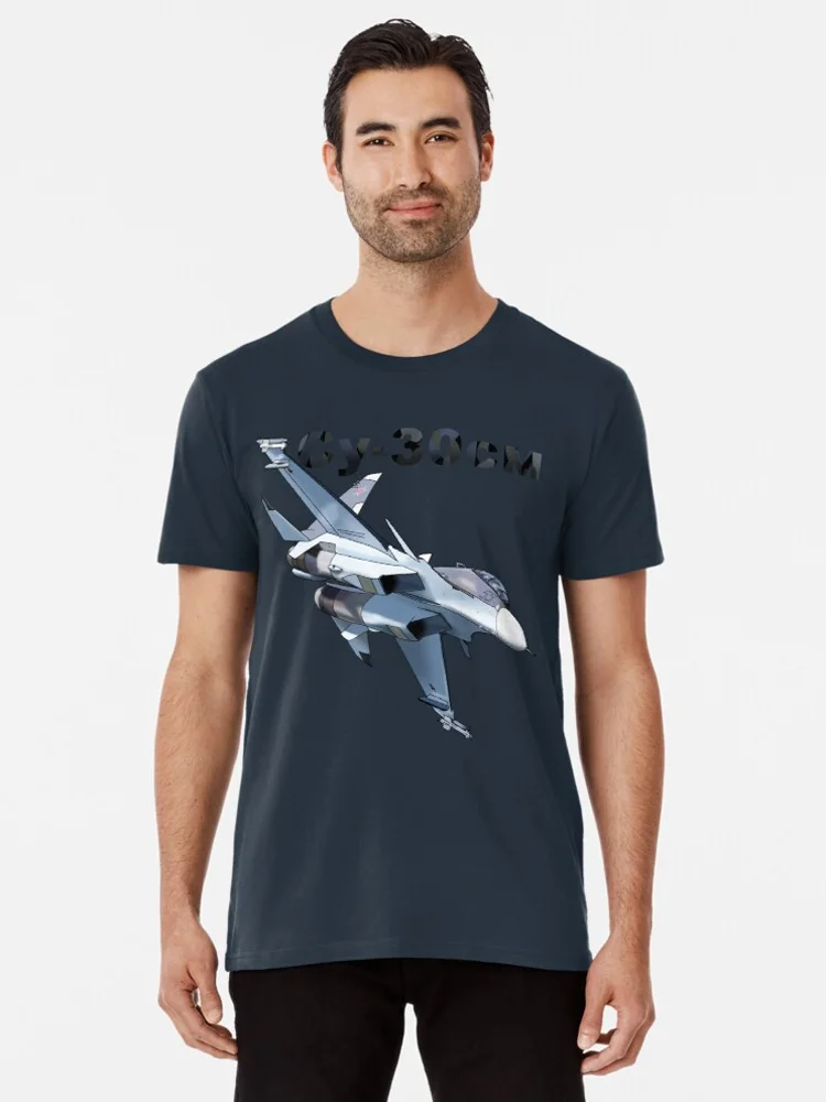 Russian Sukhoi Su-30SM Multirole Fighter Aircraft T Shirt. New 100% Cotton Short Sleeve O-Neck Casual Mens T-shirts Size S-3XL