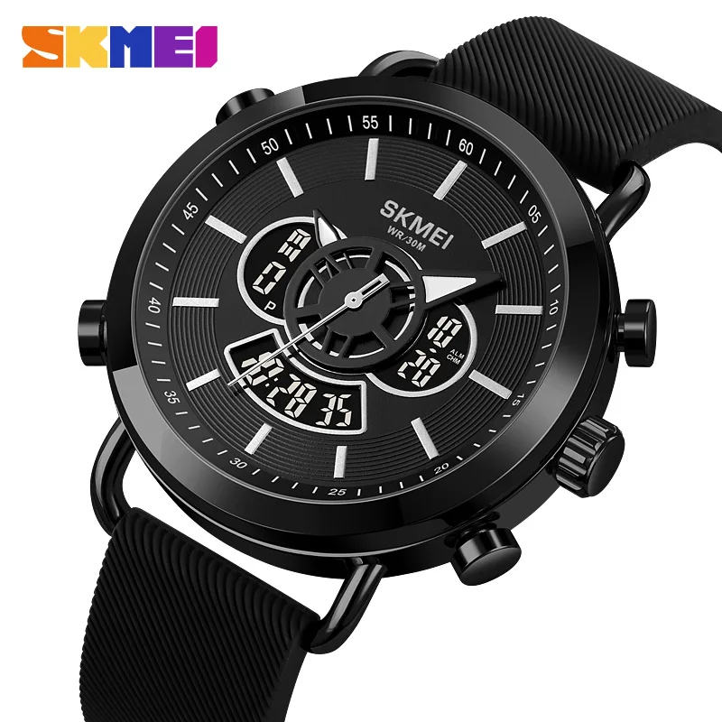 SKMEI Original Watch for Man Luxury Dual Time Digital Wristwatch Chronograph Led Light Sport Men\'s Watches Waterproof Clock