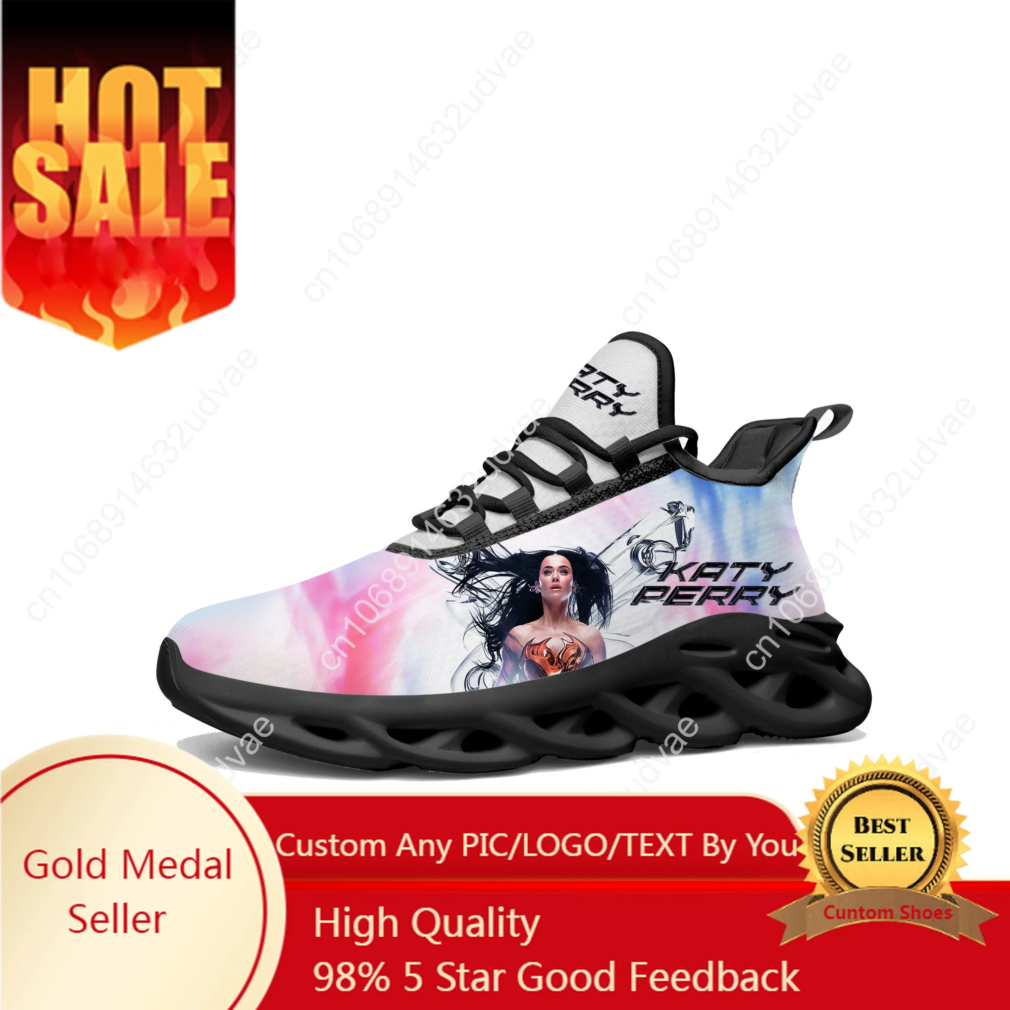 

Katy Perry Flats Sneakers Mens Womens Sports Running Shoes High Quality DIY Sneaker Lace Up Mesh Footwear Tailor-made Shoe
