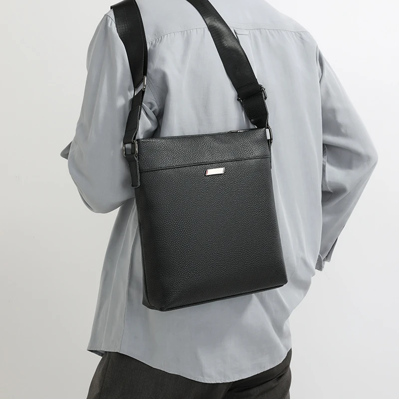 Male Envelop Messenger iPad Mini Bag Multi Functional Man's Bag SAC Men's Genuine Leather Day Clutch New Design Business Handbag