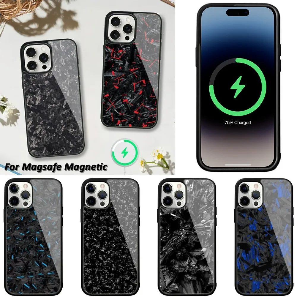 

Carbon Fiber Pattern Painting Phone Case For iPhone 16,15,14,13,12,11,Plus,Pro,Max,Mini Magsafe Magnetic Wireless Charging