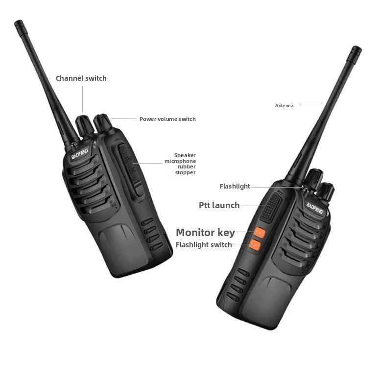 888S Walkie-talkie Outdoor Construction Site Wireless High Power