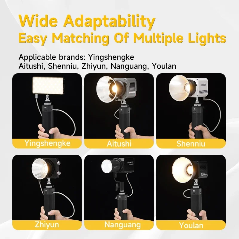 KAZHI 18650 리튬 배터리 그립 40000mAh 올인원 야외용 그립 배터리 카메라 사진 조명 휴대폰 보조 배터리