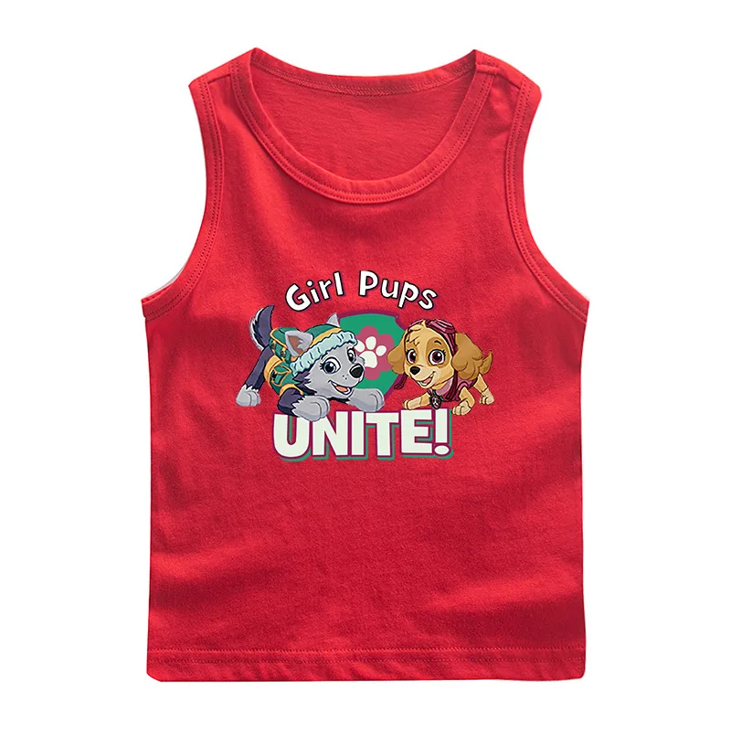 Paw Patrol Cotton T-shirt for Chlidren Girl Clothes Spin Master Vest Kids Clothing for Boys Tops Anime Printed Fashionable Tees