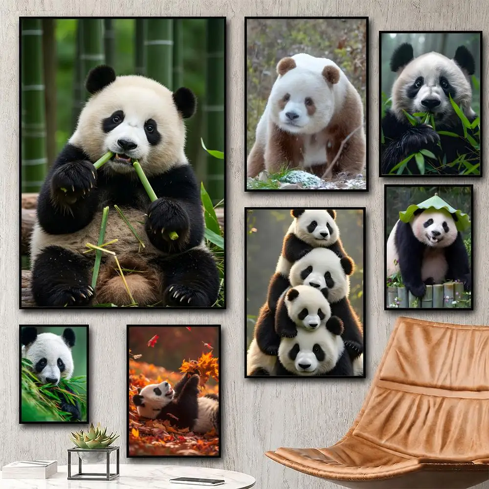 cute animal Giant Panda Poster Poster HD Waterproof Self-Adhesive Wall Art - Versatile Decor for Any Space|Perfect Gift Idea