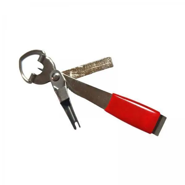 Fly Fishing Clipper Stainless 4 in 1 Knot Tying Tool Line Cutter Retractor Eye Cleaner Pocket Size for Saltwater and Reservoirs