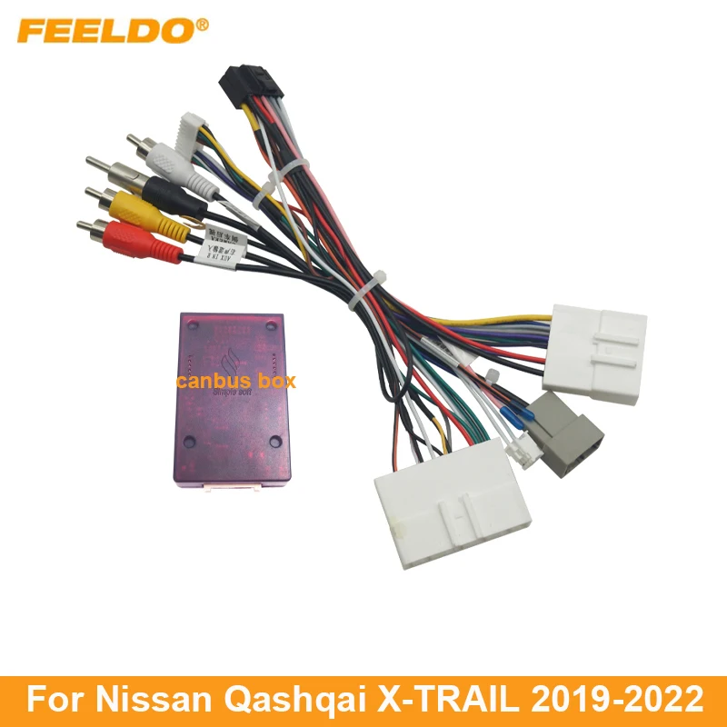 

Car 16pin Audio Wiring Harness With Canbus Box For Nissan X-Trail Qashqai （Israeli ）Aftermarket Stereo Installation Wire Adapter