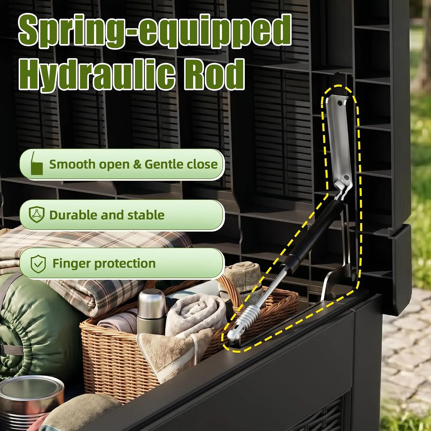360 Gallon Outdoor Storage Box Waterproof Large Lockable Deck Box
