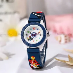 Relojes divertidos con temática de coche de dibujos animados para niños, relojes de dibujos animados, Reloj de pulsera de cuarzo de silicona, regalo de cumpleaños, Reloj para chico y niña