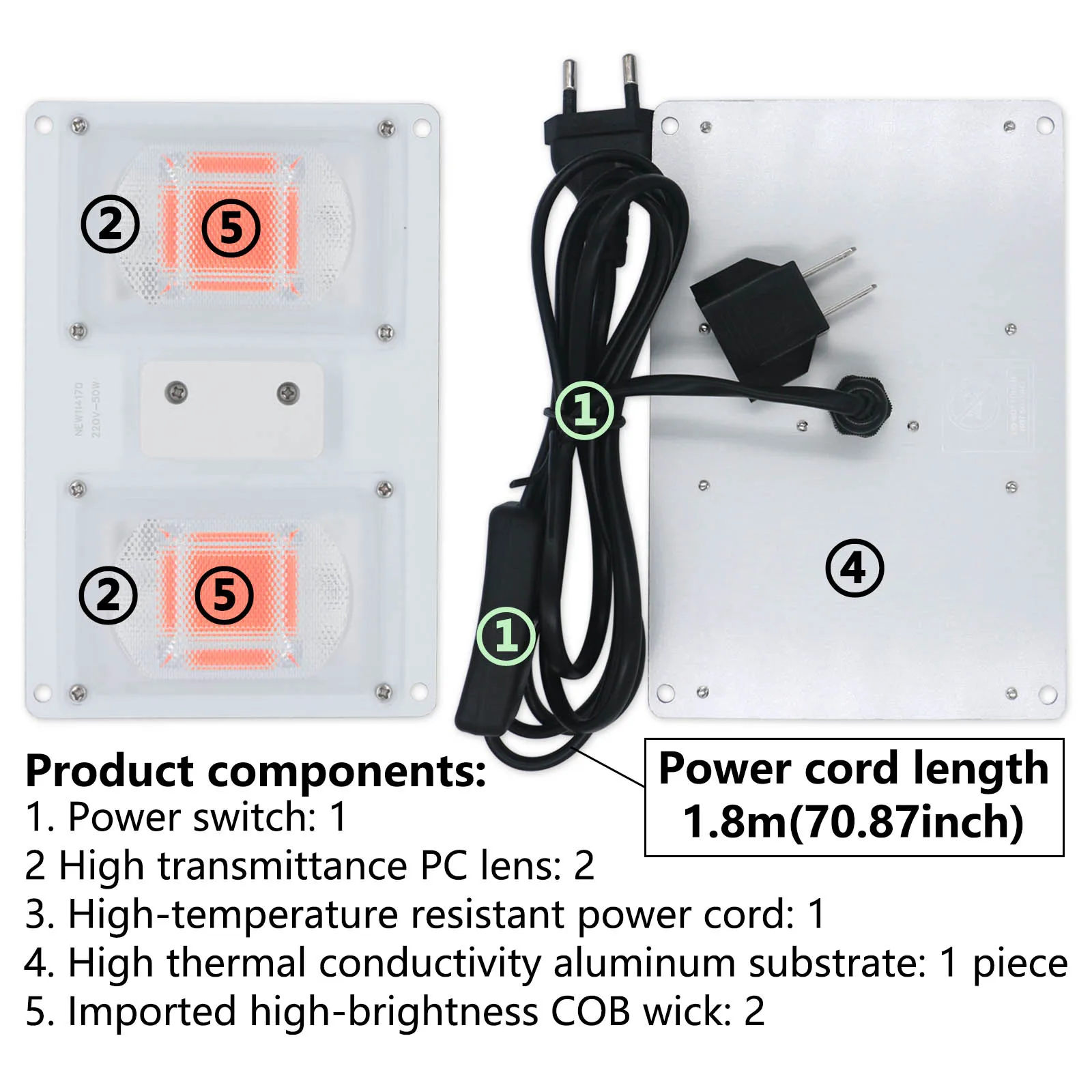 220v 50w ip65 LED wachsen Pflanzen lichter Voll spektrum mit Ein/Aus-Schalter für Flutlicht Scheinwerfer Zimmer pflanze wachsen Licht Phyto Lampe