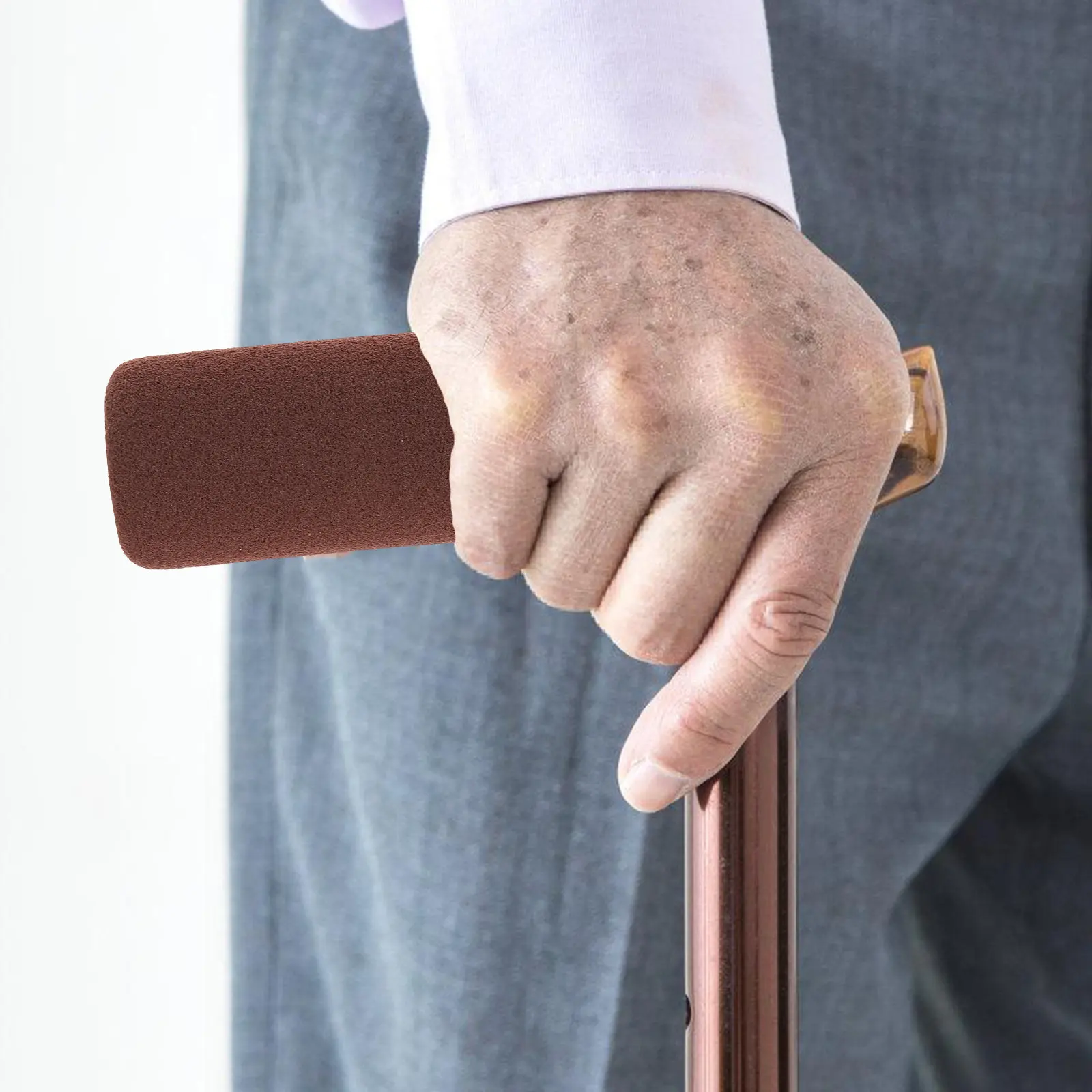 4pcs Anti-Slip Walking Cane Handle Wraps – Thick Non-Skid Grip Covers for Elderly, Crutches & Chair Handles