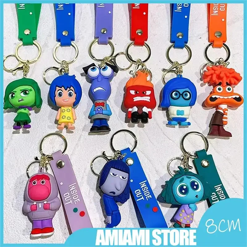 Nieuwe Disney Inside Out2 Action Figure Kawaii Hanger Sleutelhanger Cartoon Rugzak Tas Sleutelhangers Accessoires Gift Fans Collectie Speelgoed