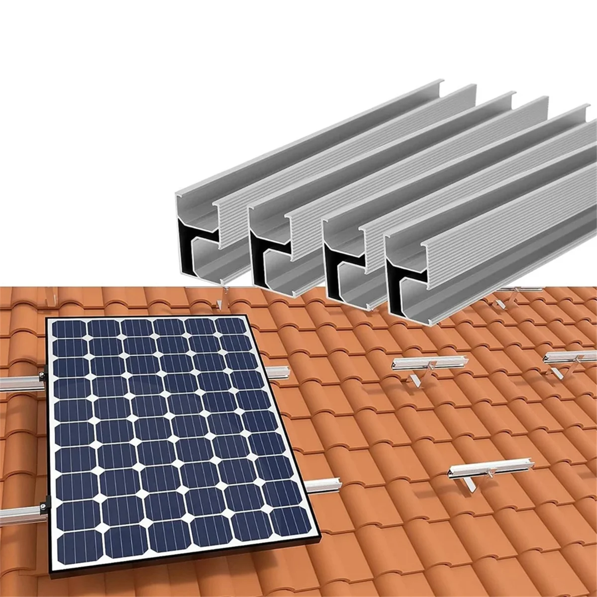 

Solar Panel Mounting Bracket Accessories Glazed Tile Roof Hook Set Photovoltaic Bracket Installation Tin Tile Roof