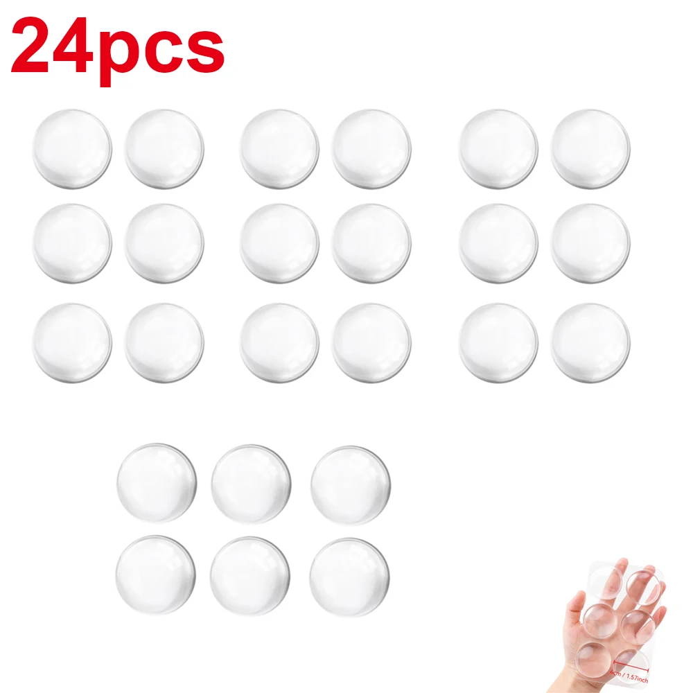 6 Stück transparente Stoßfänger, selbstklebend, für Möbel, Türstopper, Wandschutz, geräuschdämpfendes Pufferkissen für Schrank, Schublade