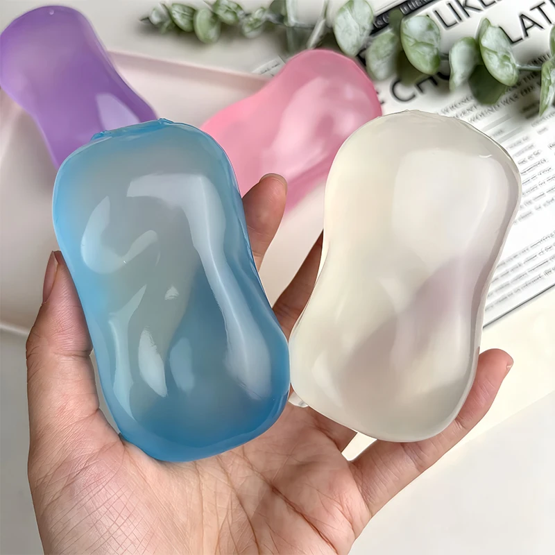 Squishy Coconut Oil Soap Ball Stress Ball Fidget Toy Transparency Plasticity Squeeze Toy Funny Anti-stress Sensory Toy for Adult