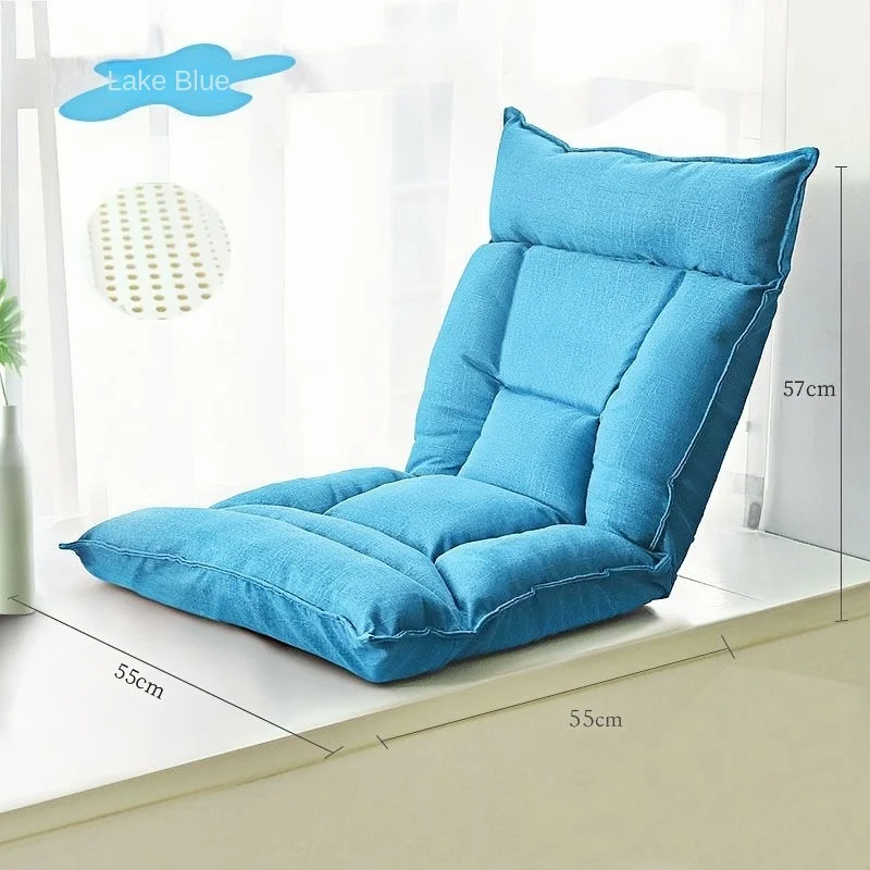Backrest Cushion Floor Chair Armless Leisure Armchair, Adjustable Lazy Sofa Leisure Chair, Balcony Folding Armchair, Bed Tatami
