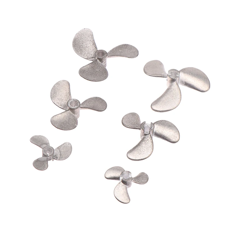 1Pc Right Left Hand 4mm Shaft 3-Blades Metal Propeller Submerged Prop 28mm 40mm 48mm For RC Boat Marine Tug Bait