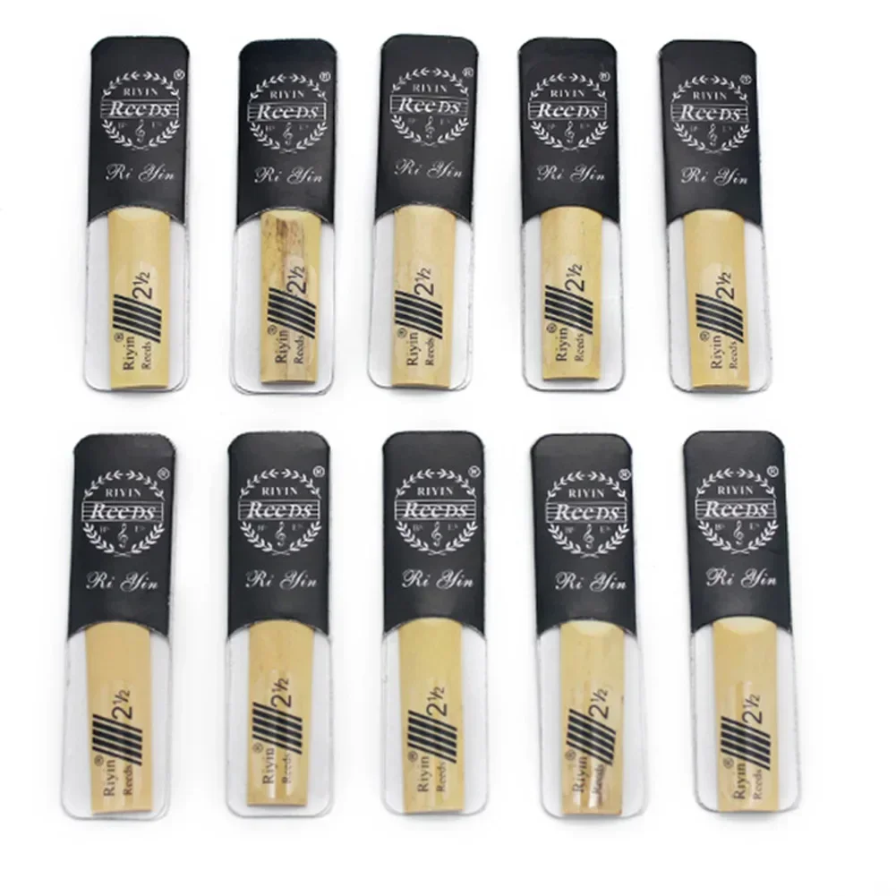 10Pcs Bb Clarinet Reeds Strength 2 2.5 3 Instrument Clarinet Accessorie High Quality Reed Gift Musical Accessories Flexible