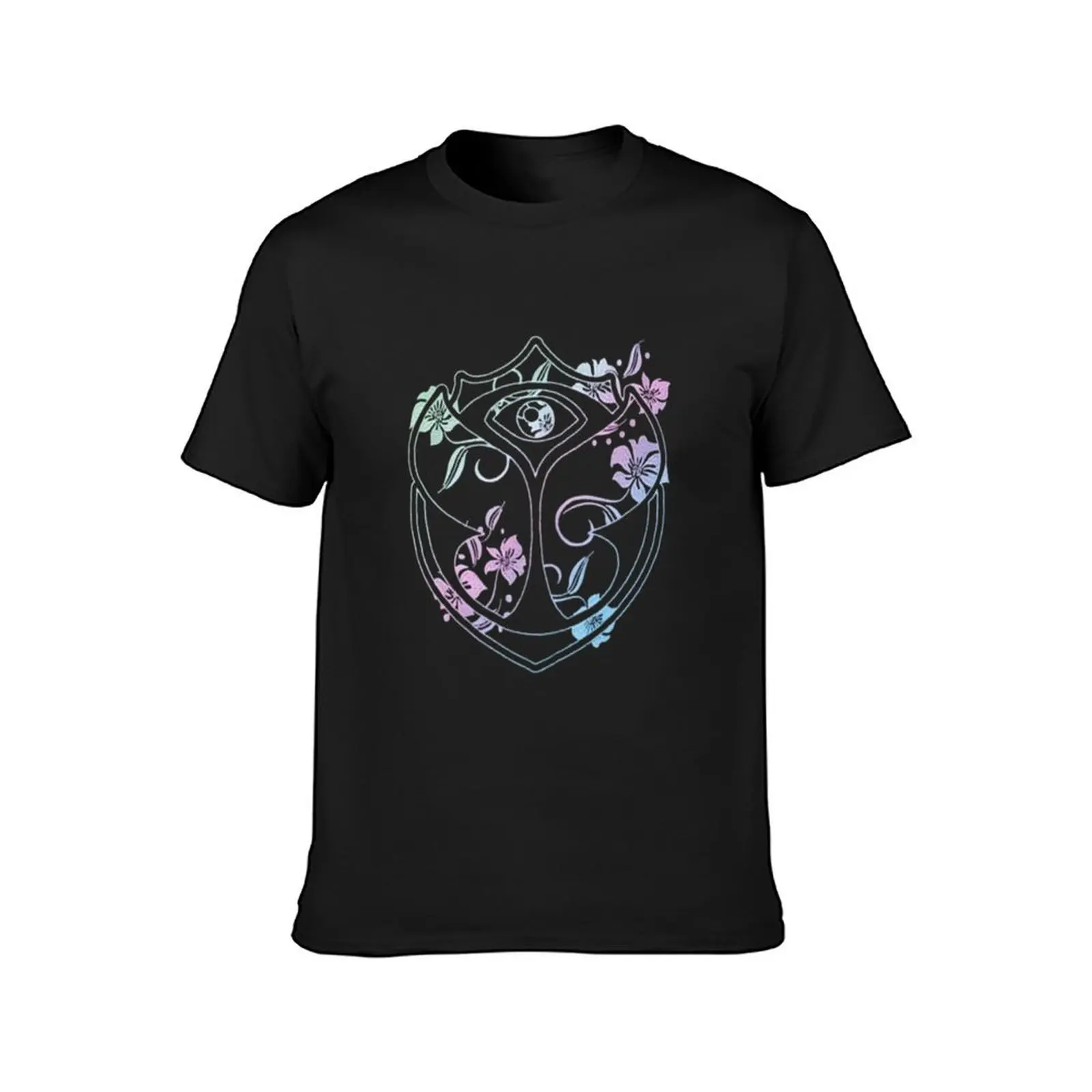 Floral Tomorrowland sign T-Shirt anime quick-drying customizeds anime clothes mens big and tall t shirts