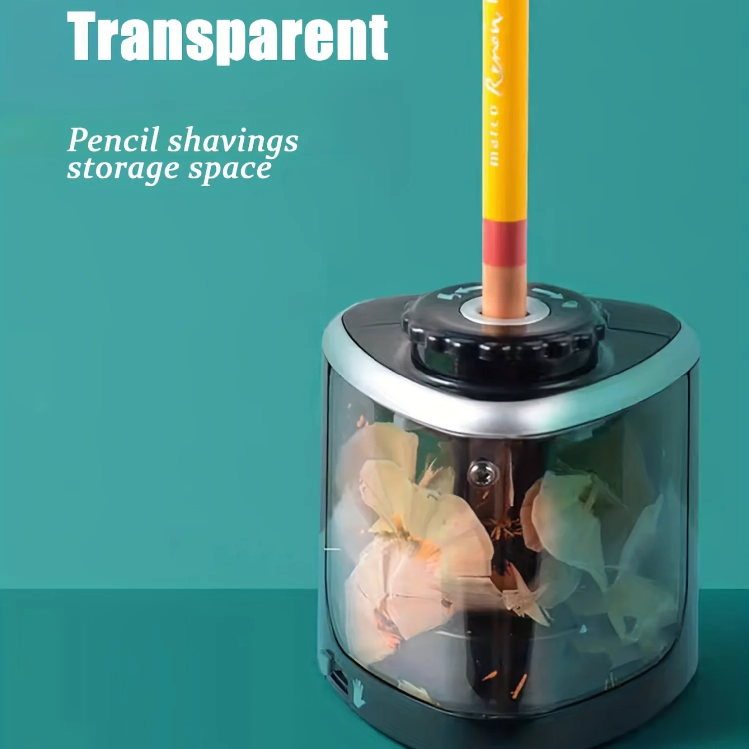 Pencil Sharpener Station - Fast & Safe for Students, Artists & Office - ABS Design, Compact & Easy to Use.