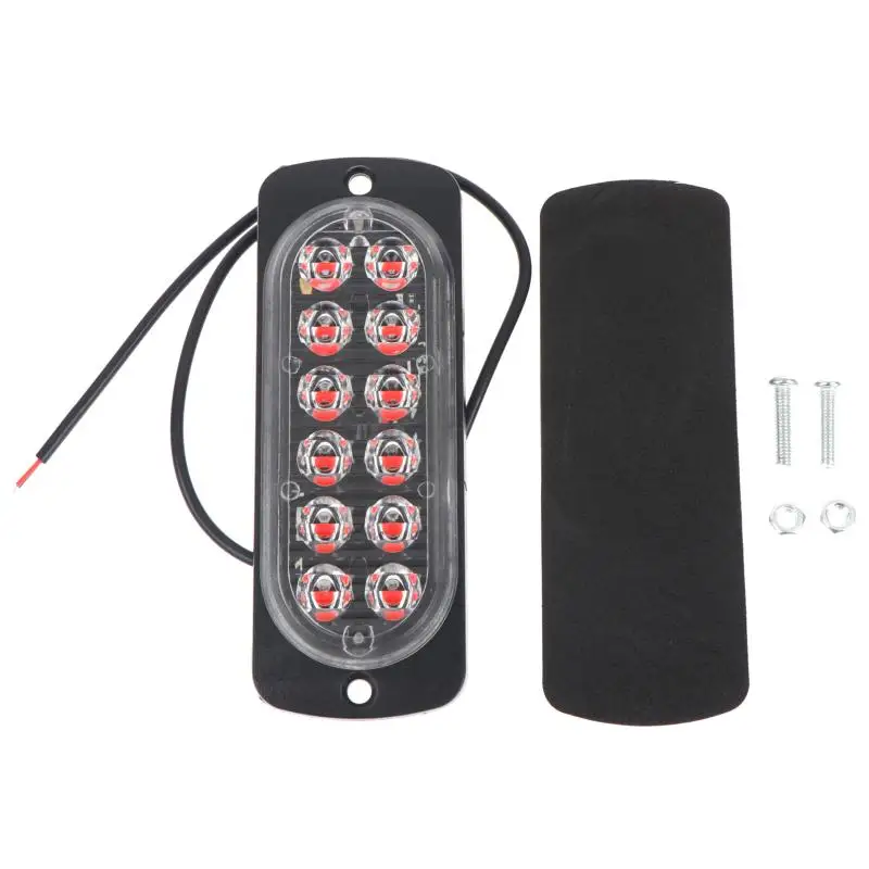 Long Lifespan 12LED Car Rear Red Fog Lights 2Pcs 12V 24V Universal Fit for Truck Van Bus Emergency
