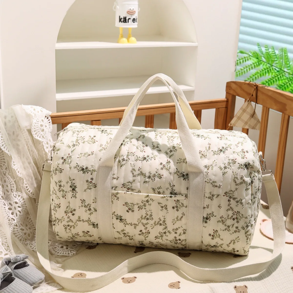 1pcs Large Capacity Baby Diaper Bag for Travel - Multi-Pocket Waterproof Maternity Organizer Tote, Stroller Nappy Changing Bag