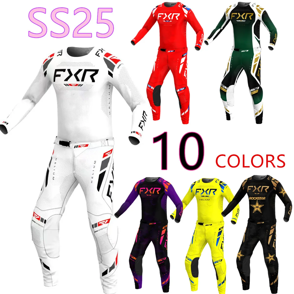 2025 헬륨 FXR 모토크로스 기어 세트, mx 파워 웨어, 오프로드 저지 세트, ATV 키트, 통기성 먼지 자전거 콤보 세트 모토 키트