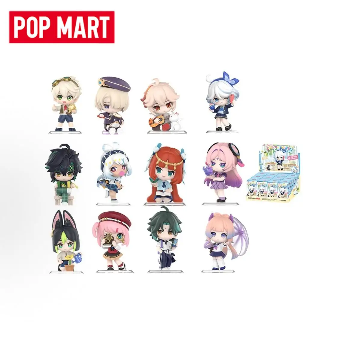 POP MART Genshin Impact Academy's Light & Shadow Poetry Series Trendige Blindbox-Spielzeuge Mystery Box Überraschungstüte Actionfigur