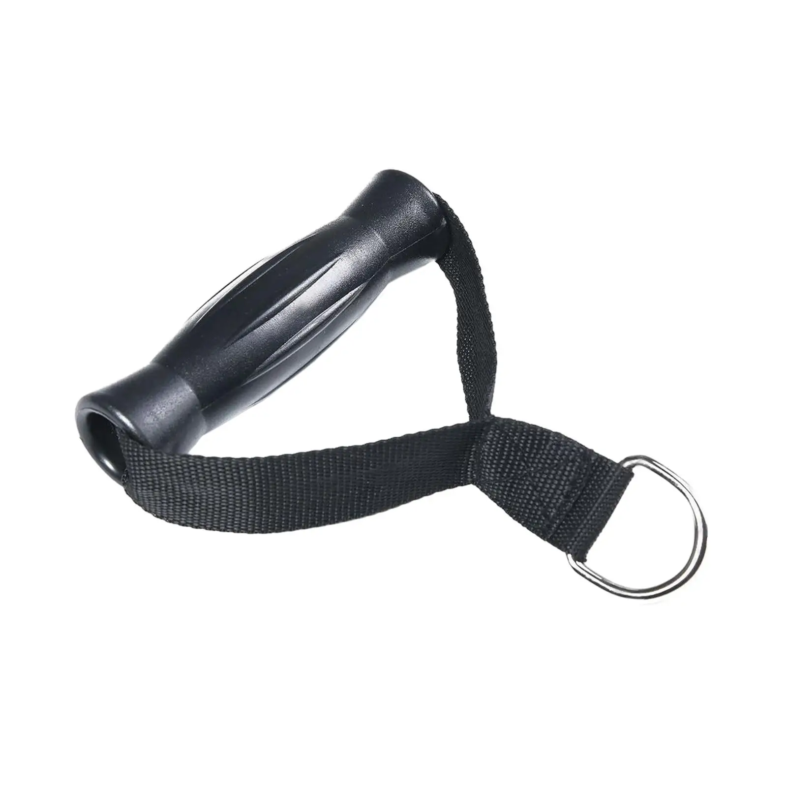Pulley Gym Handle Bar Black ABS Grip Seated Row Accessory for Gym Cable Attachments Back Muscle Workouts