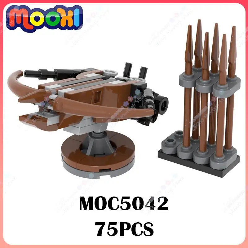 MOC5042 Ancient Military Shooting Crossbow Building Blocks Army Arrow Weapons Model Decoration Assembly Bricks Toys For Children