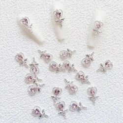 10pcs Sailor Pink Magic Wand Nail Art Charm 3D Japanese Cartoon Candy Girls Heart Jewelry Nail Tips DIY Japanese Nail Supplies