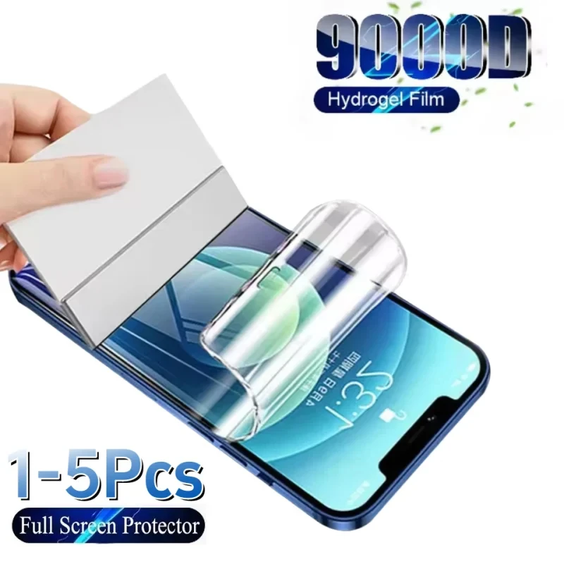 1-5 Stück Hydrogel-Displayschutzfolie für iPhone 18 Pro Max 17 16 15 Plus 14 13 Mini 11 12 8 7 6 X XR XS Air SE Vollständige Abdeckung