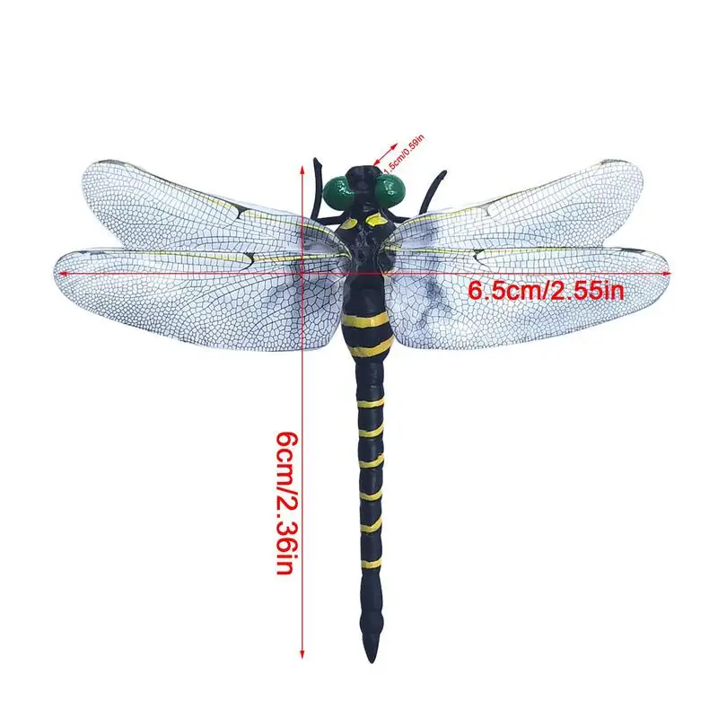 Miniature Dragonfly Figurines, Realistic Mini Figure, PVC Art, Simulação Modelo Animal